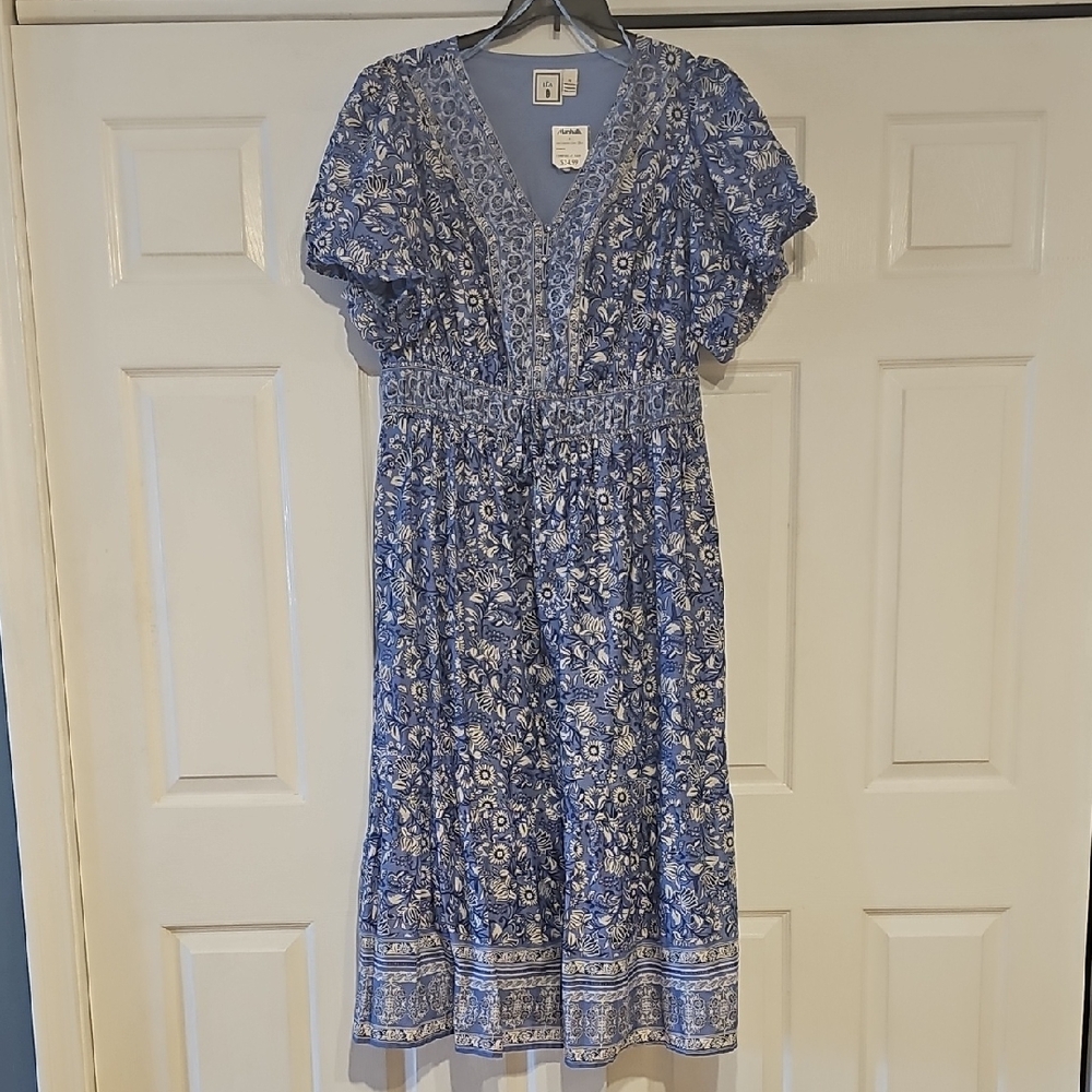 Lea Peasant Style Cotton Dress  1 X